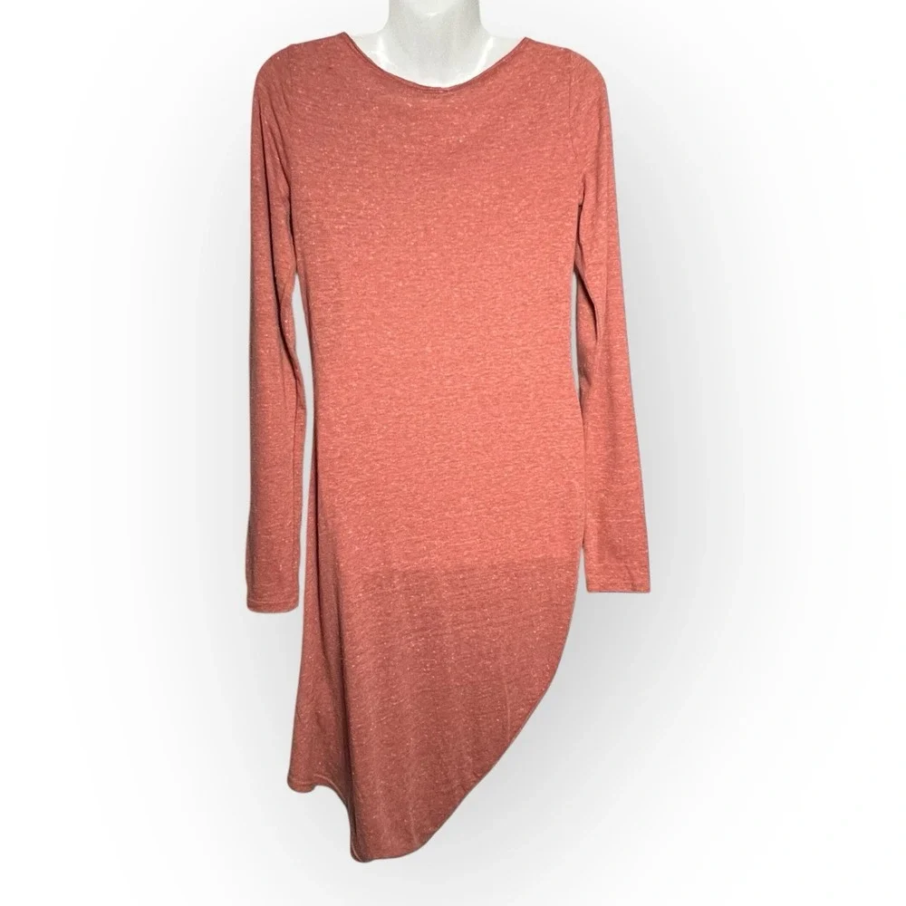 Free People Asymmetrical Hem‎ Macrame Bodycon Dress sz  XS Brick Red Festival